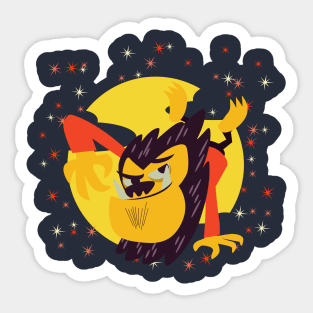 freeform wolfie Sticker